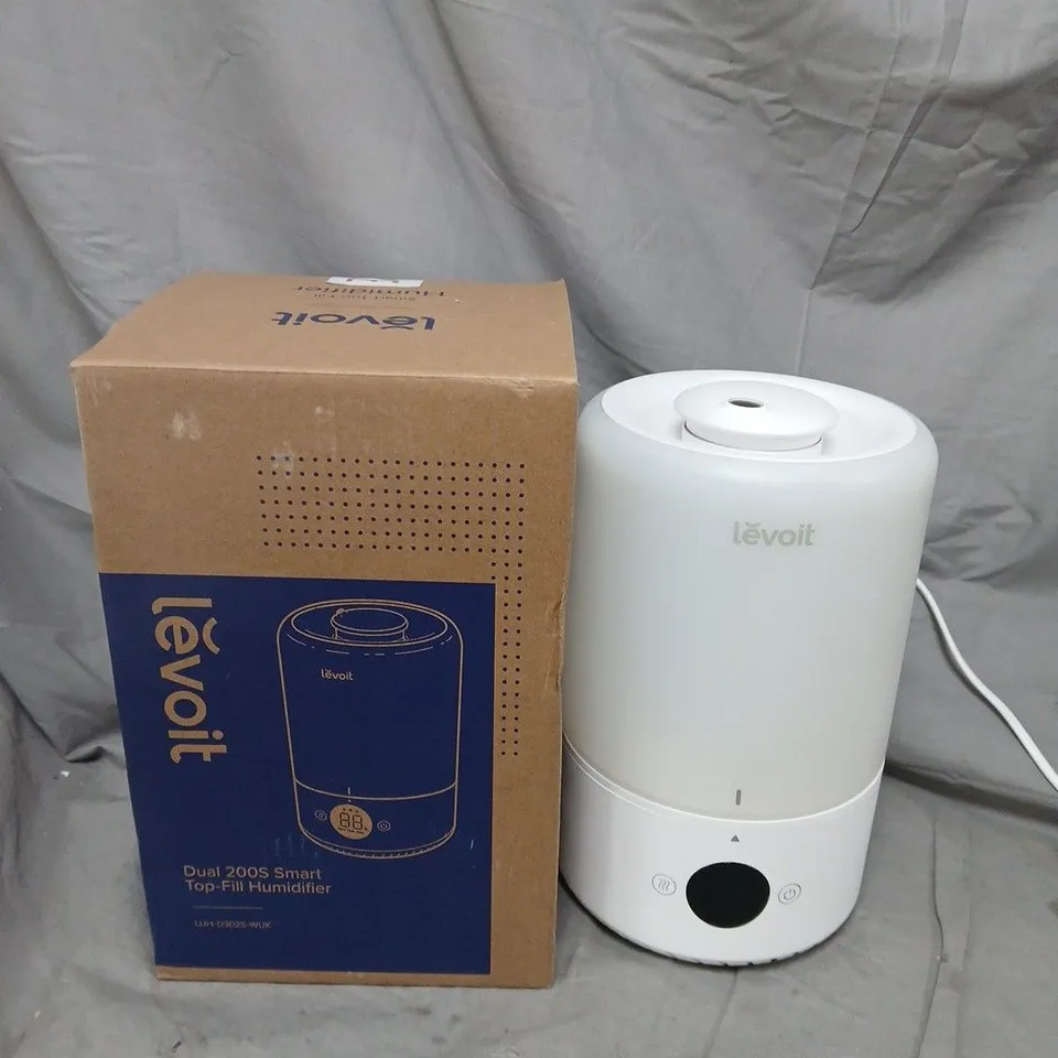 LEVOIT DUAL 200S SMART TOP-FILL HUMIDIFIER – WHITE, BOXED