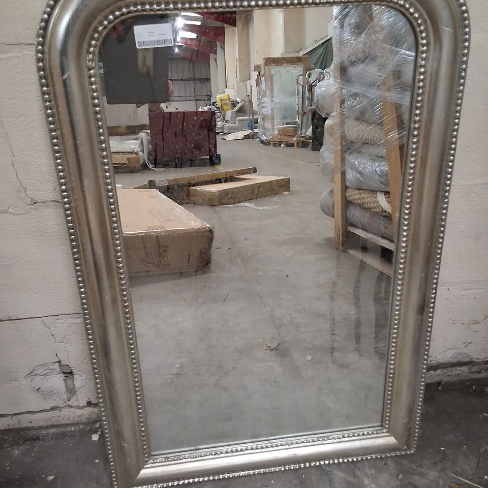 WORTHINGTON SILVER FRAME MIRROR 56×85×3CM