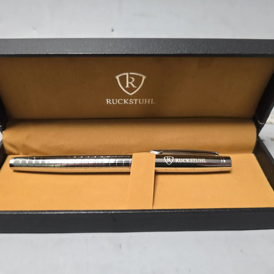 RUCKSTUHL STAINLESS STEEL LUXURY PEN IN GIFT BOX