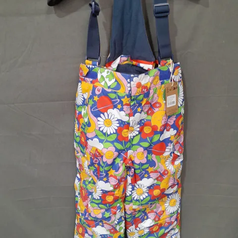 FRUGI SNOW AND SKI SALOPETTES IN RETRO HAPPY SIZE 6-7YRS