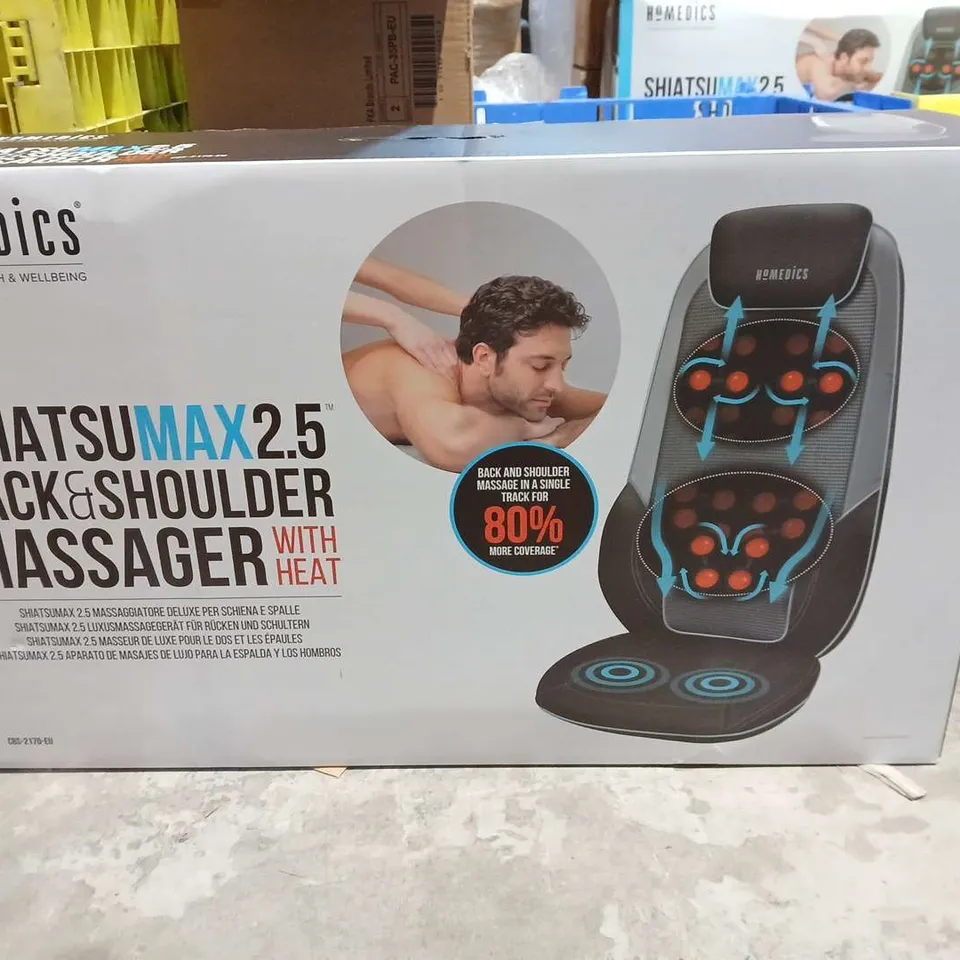 BOXED HOMEDICS SHIATSU MAX 2.5 BACK AND SHOULDER MASSAGER WITH HEAT CBS-2170-EU