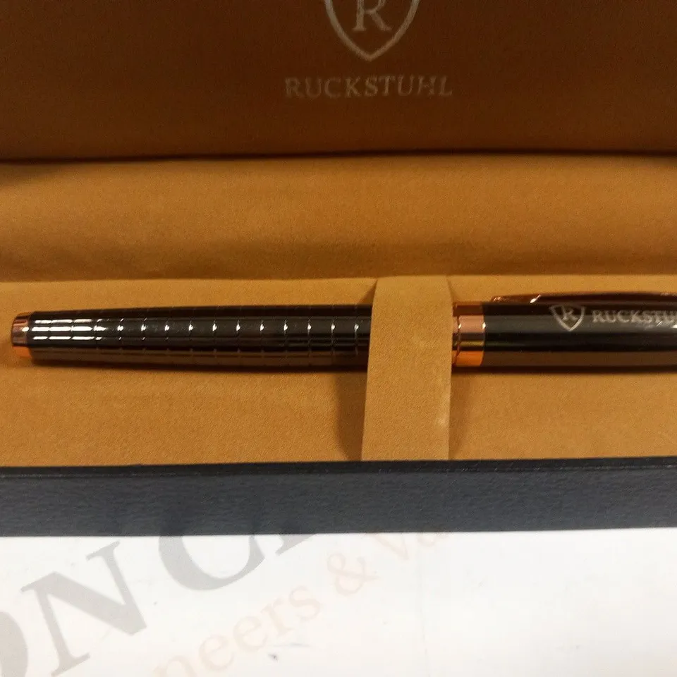 RUCKSTUHL STAINLESS STEEL LUXURY PEN IN GIFT BOX – HAND ASSEMBLED 