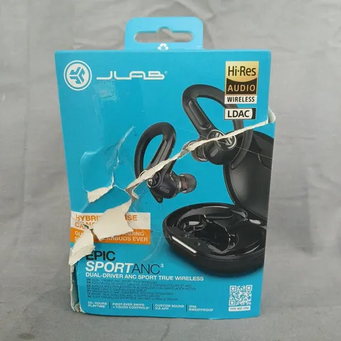 JLAB EPIC AIR SPORT ANC 3 TRUE WIRELESS EARBUDS - BLACK