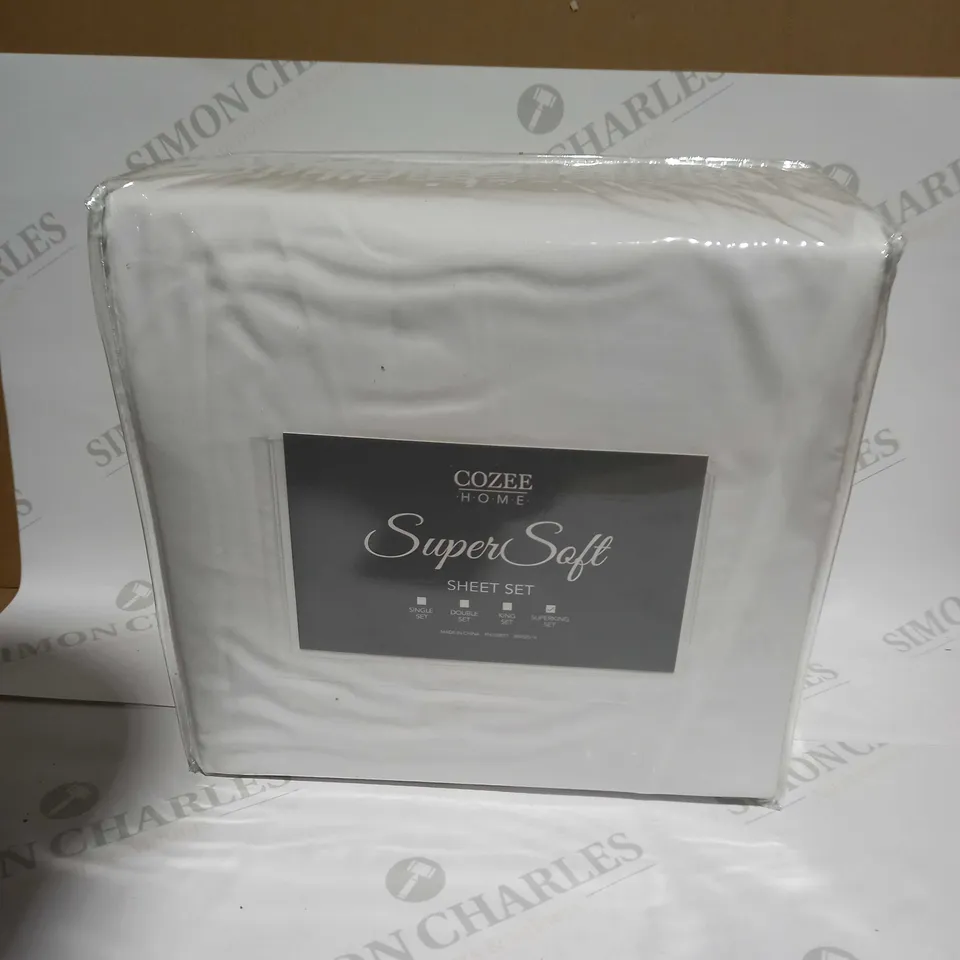 COZEE HOME SUPERSOFT SHEET SET - SUPERKING