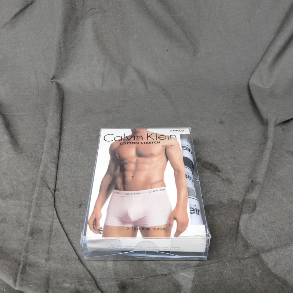 CALVIN KLEIN LARGE 3 PACK LOW RISE TRUNKS