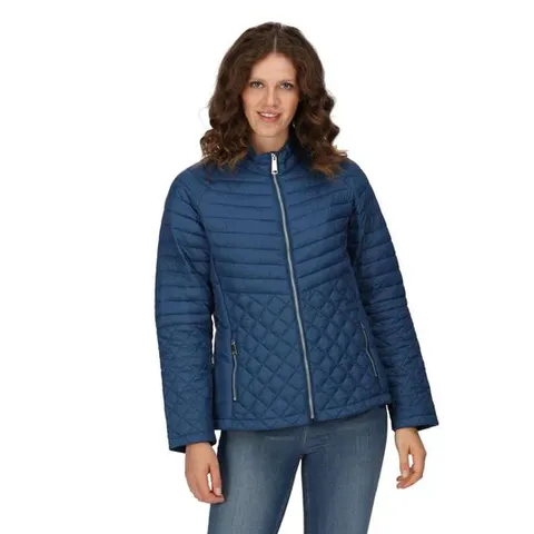 REGATTA WOMENS TULULA FULL ZIP QUILTED PADDED JACKET BLUE OPLA SIZE 18