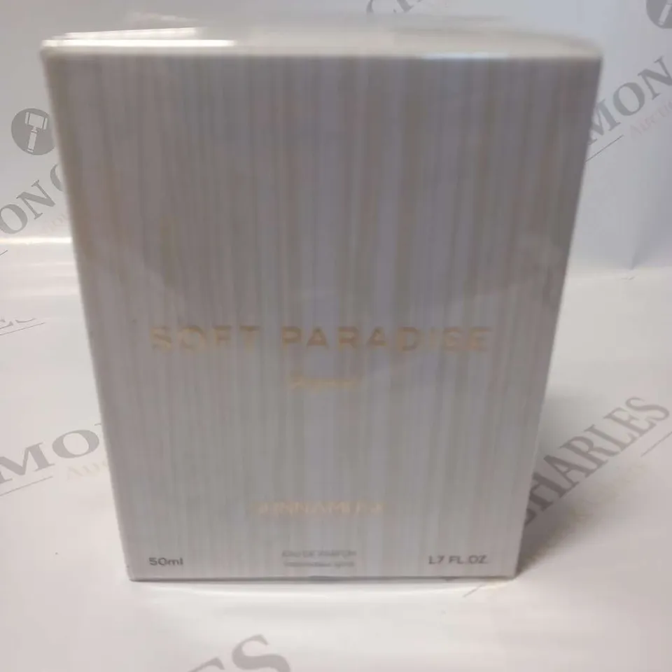 BOXED AND SEALED SOFT PARADISE ORIGINAL SUNNAMUSK EAU DE PARFUM 50ML