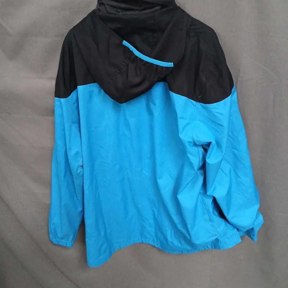 UMBRO HOODED TRACK JACKET – BLUE/BLACK WITH CLUB CREST PATCH BLACKBURN ROVERS