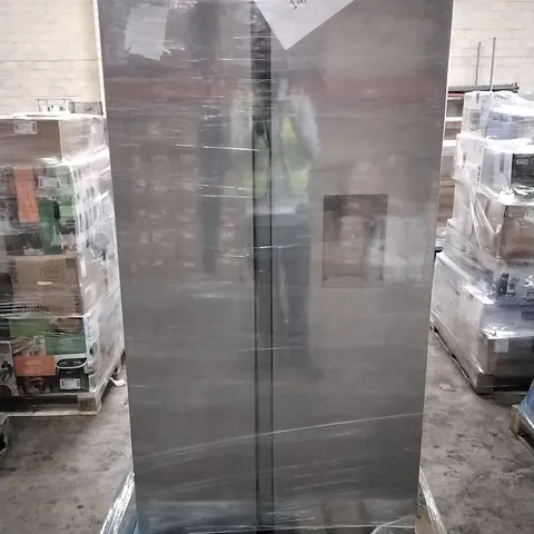 HAIER FREESTANDING AMERICAN STYLE FRIDGE FREEZER - UNPROCESSED RAW RETURN