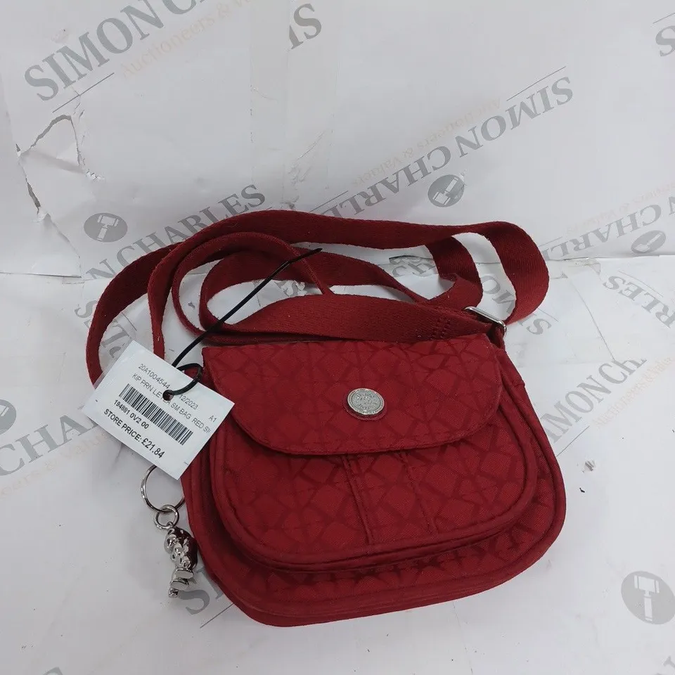 KIPLING RED STRAPPED BAG 