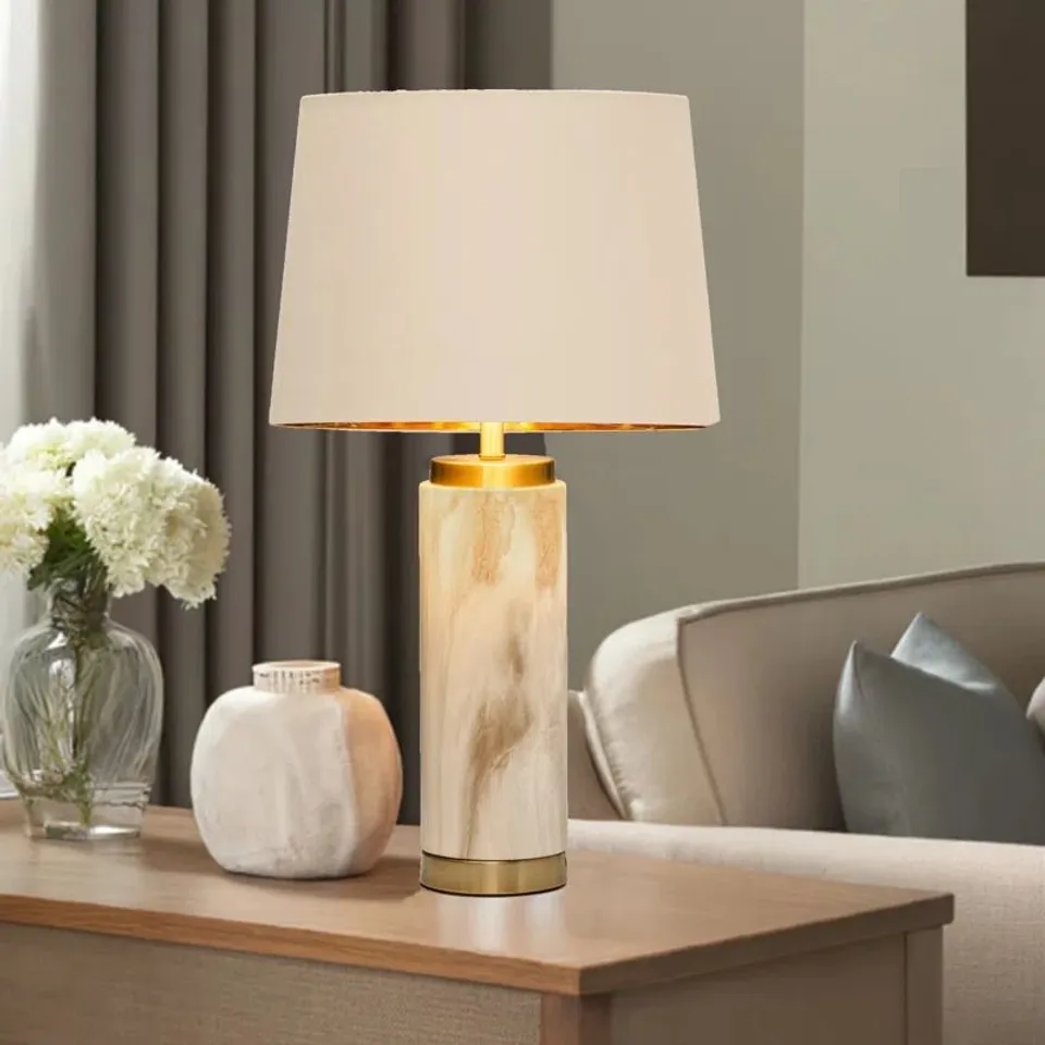 ALISANDER MARBLE EFFECT 56CM TABLE LAMP
