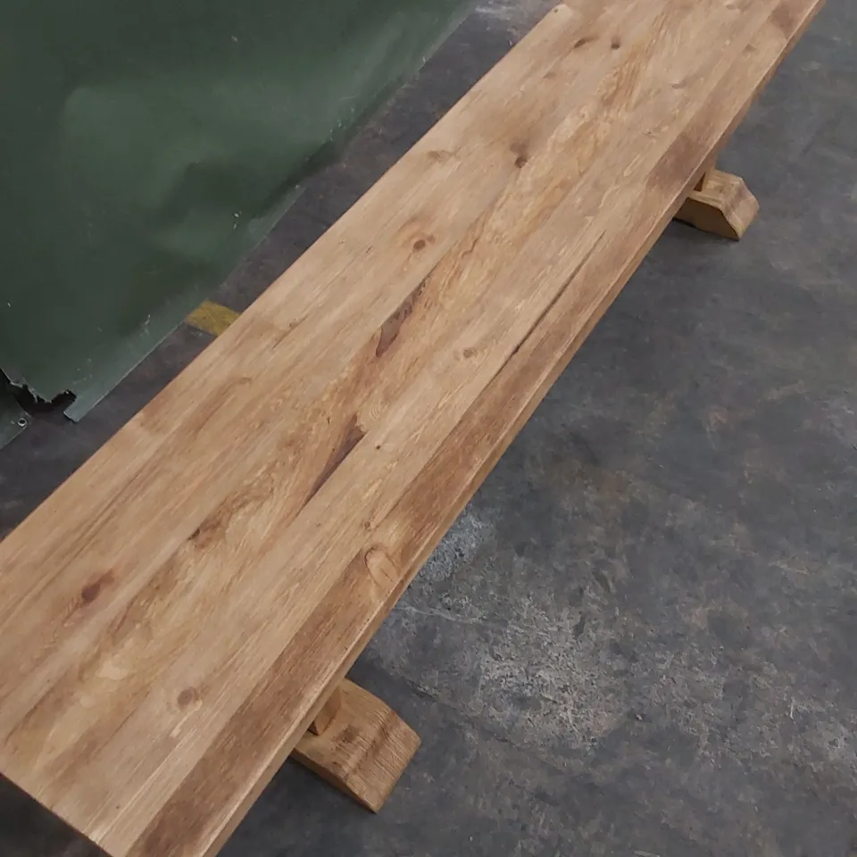 DESIGNER LARGE WOODEN DINING BENCH 
