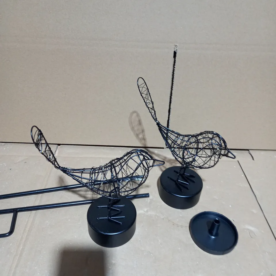 LUXFORM LIGHTING BIRD ON STICK SET BLACK 