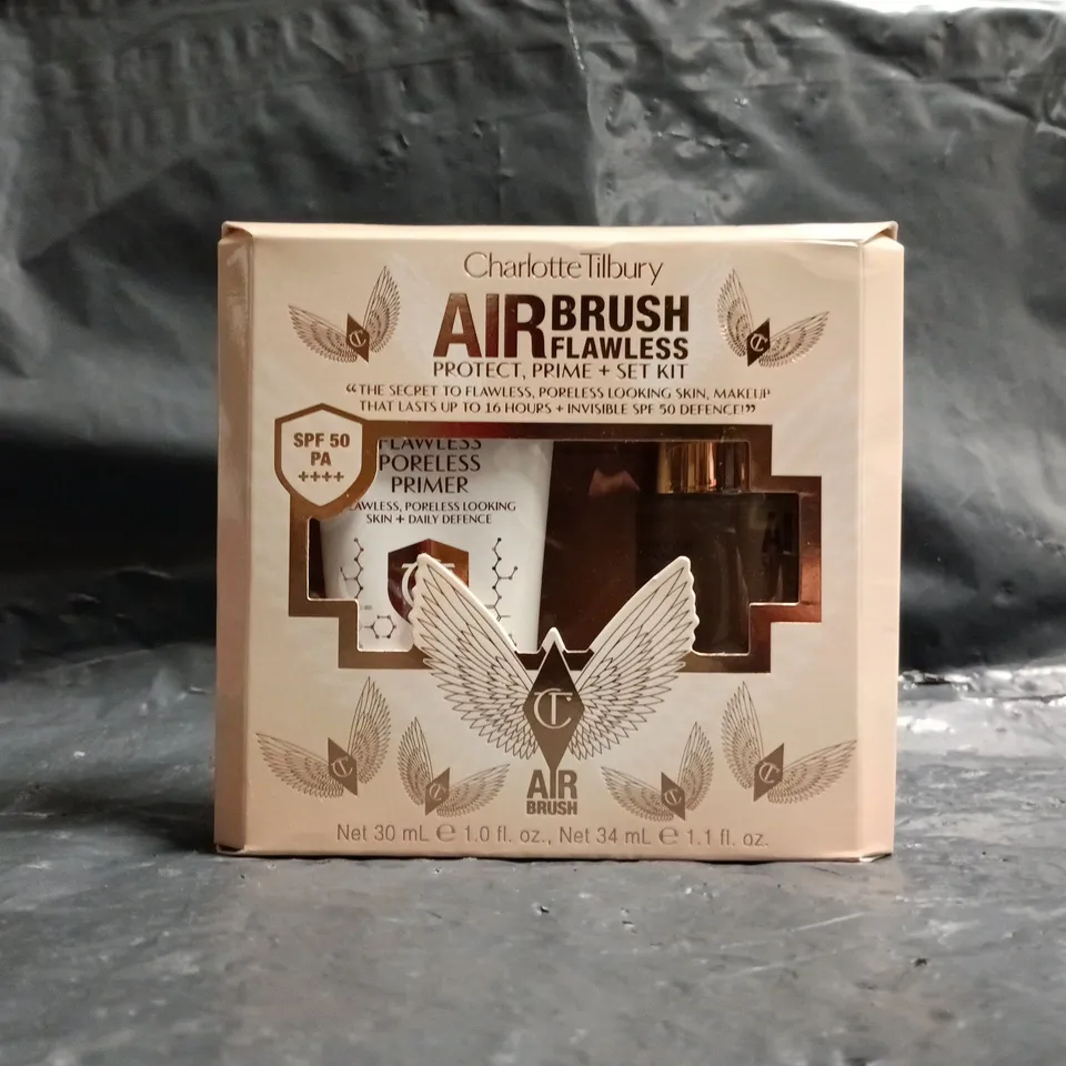 CHARLOTTE TILBURY AIR BRUSH FLAWLESS PROTECT , PRIME + SET KIT