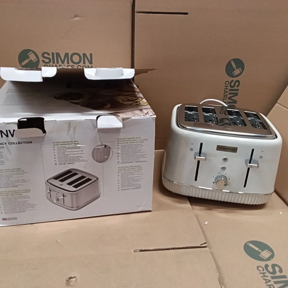 BOXED KENWOOD ELEGANCY TFP10.A0CR 4-SLICE TOASTER - CREAM