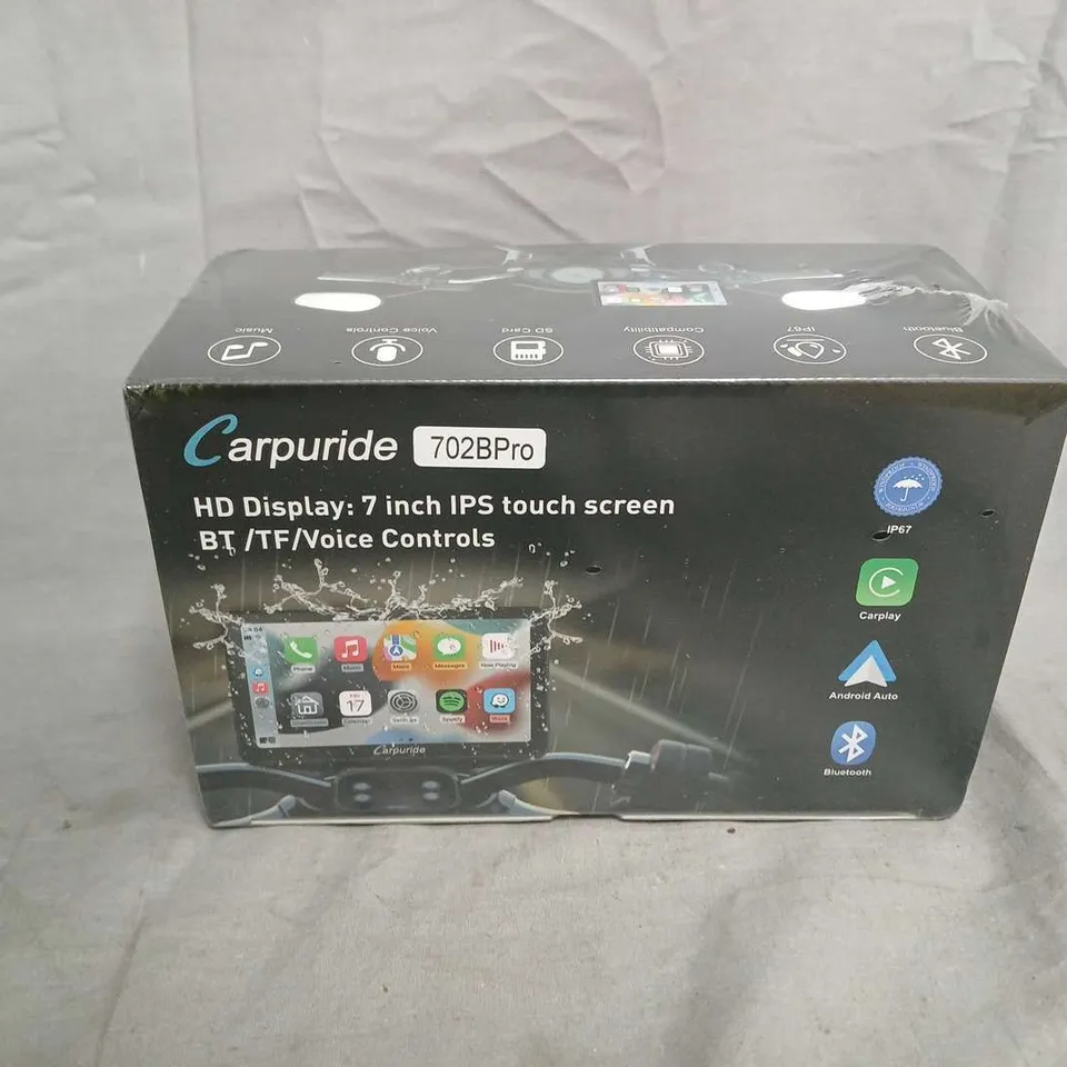 CARPURIDE 702BPRO CARPLAY/ANDROID AUTO 7-INCH IPS CAR STEREO (BOXED)