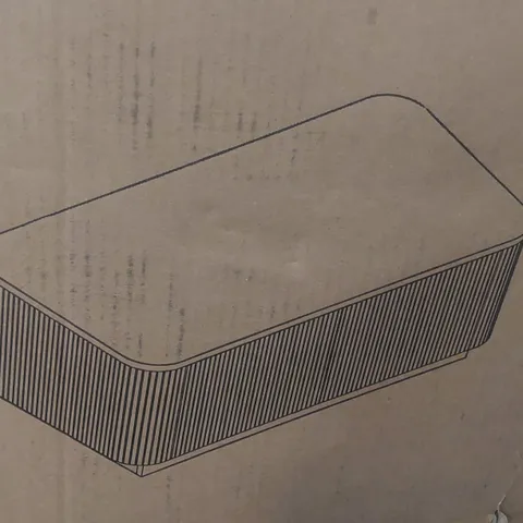 BOXED PEDESTAL COFFEE TABLE WITH STORAGE