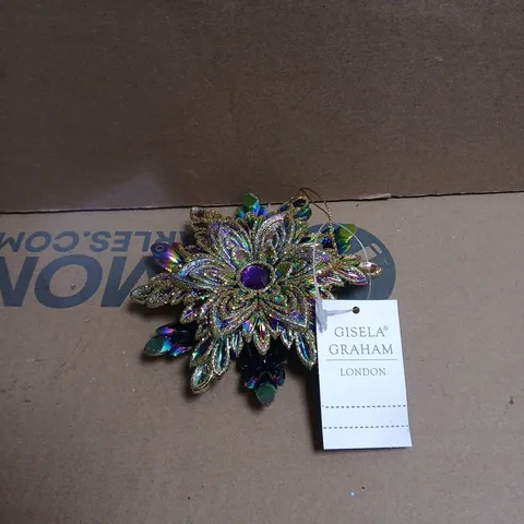 BOX OF APPROXIMATELY 10 GISELA GRAHAM SPARKLY STAR HANGING DECORATIONS