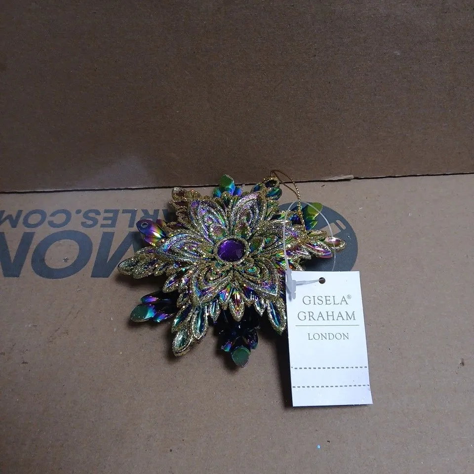 BOX OF APPROXIMATELY 10 GISELA GRAHAM SPARKLY STAR HANGING DECORATIONS