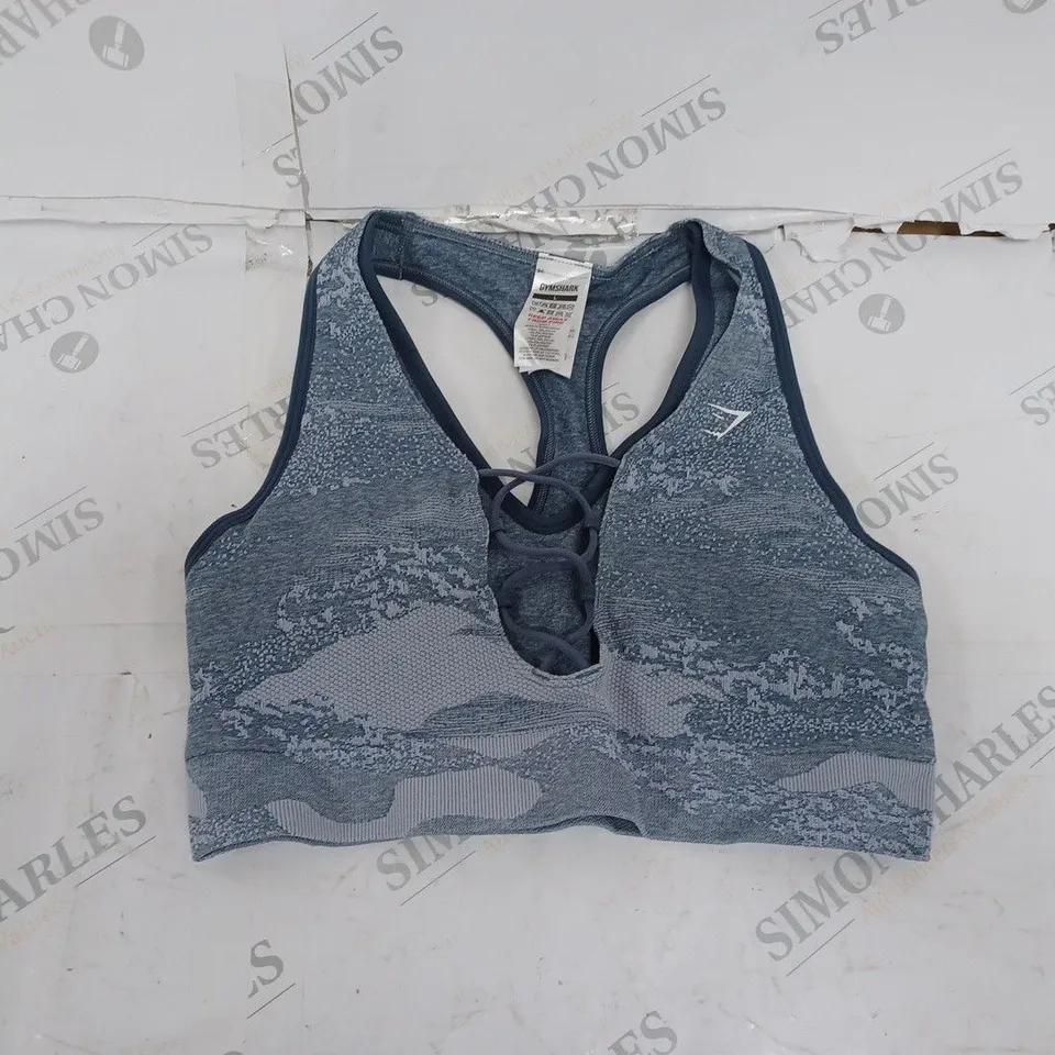 GYMSHARK GREY LOGO SPORTS BRA- LARGE