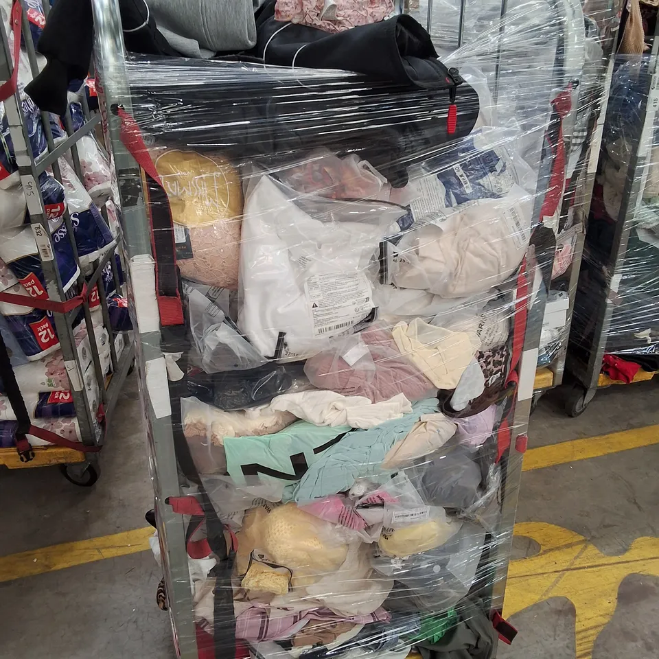 CAGE CONTAINING ASSORTED CLOTHING