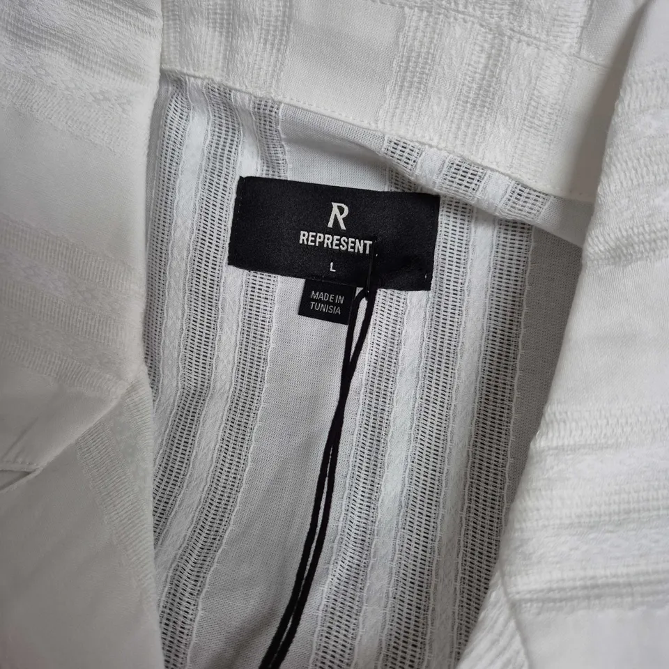 REPRESENT BOWLING SHIRT - ANTIQUE WHITE - UK SIZE L