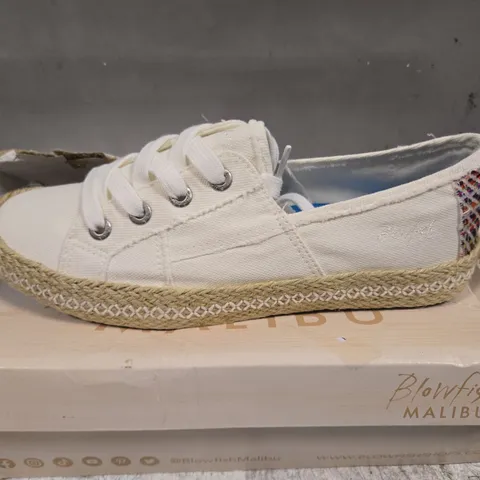 BLOWFISH MALIBU BEUNOS SNEAKERS SHOES, WHITE - UK SIZE 7
