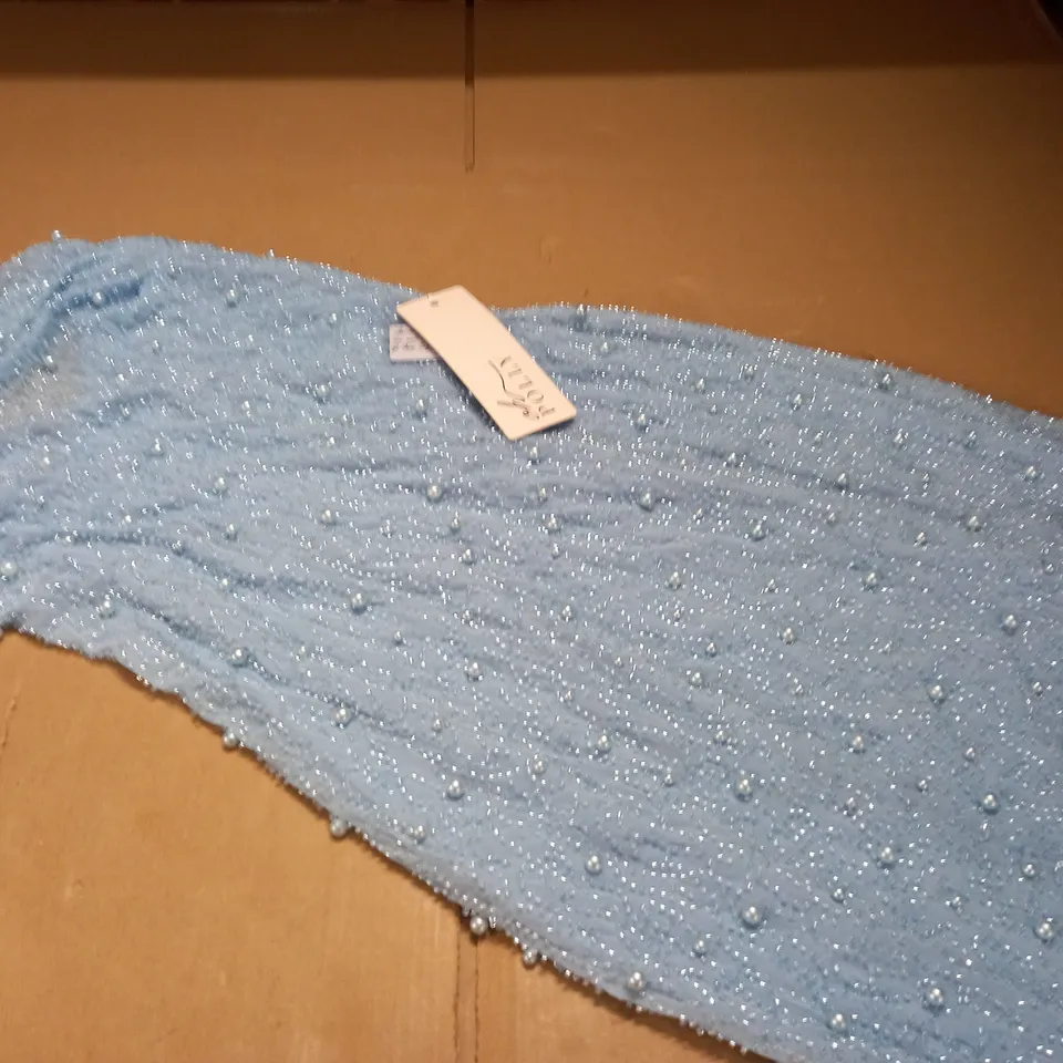 OHPOLLY BLUE EMBELLISHED DRESS - 10
