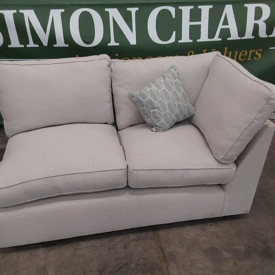 TWO SEATER SECTION NATURAL FABRIC