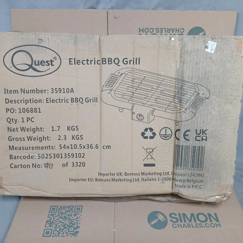 QUEST ELECTRIC BBQ GRILL – BOXED