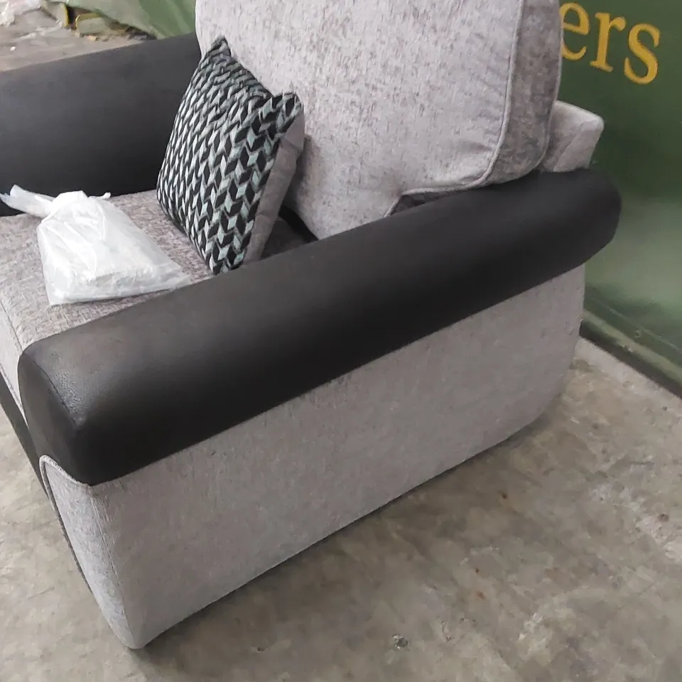 NARVA FABRIC/FAUX LEATHER ARMCHAIR RRP £799