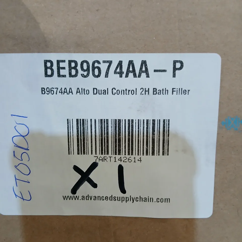 IDEAL STANDARD ALTO BATH FILLER – DUAL CONTROL 2H, CHROME (B9674AA)