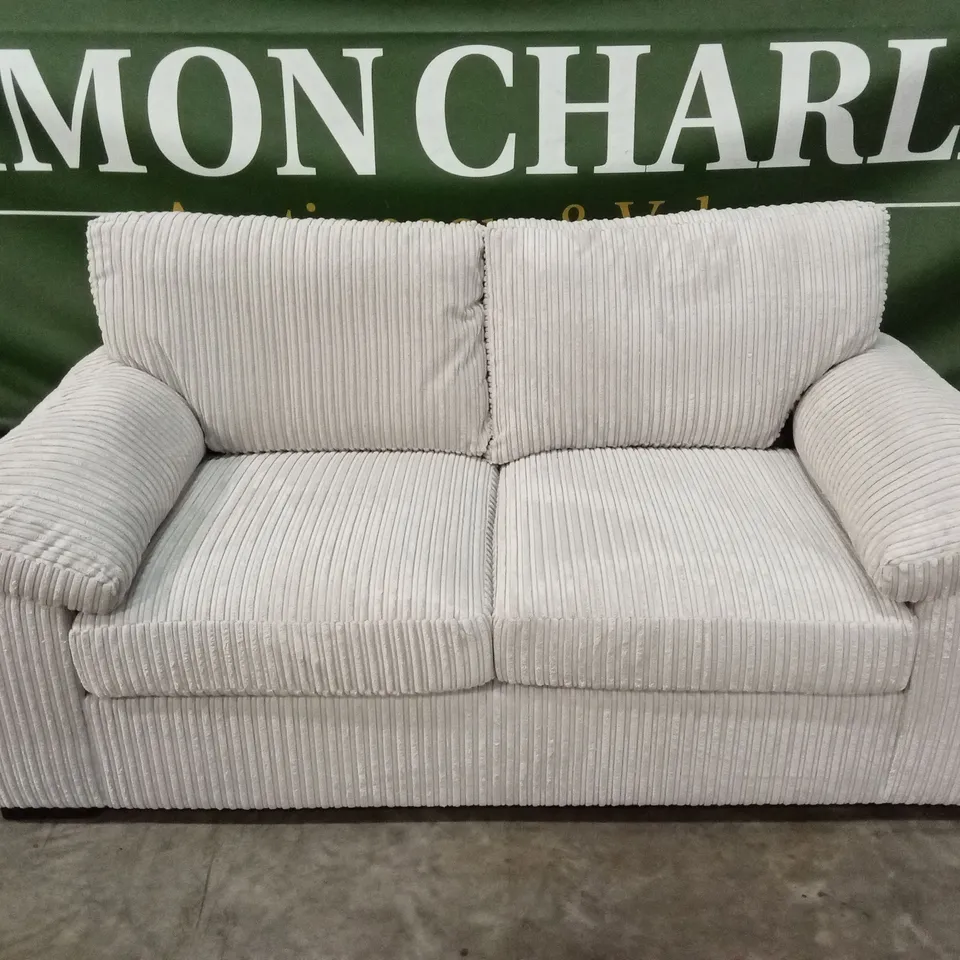 AMALFI STANDARD BACK FABRIC 2 SEATER SOFA - SILVER RRP £499