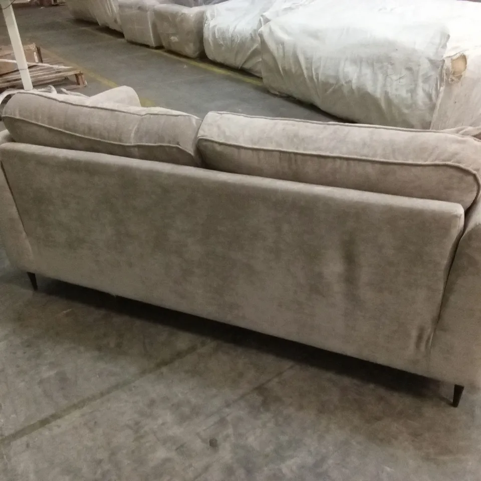 MESSINA 3 SEATER STANDARD BACK FABRIC SOFA - NATURAL RRP £649