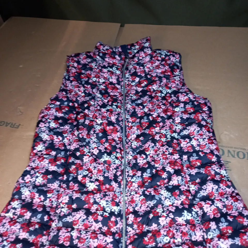 JOULES FLORAL PATTEREN BODY WARMER SIZE 12