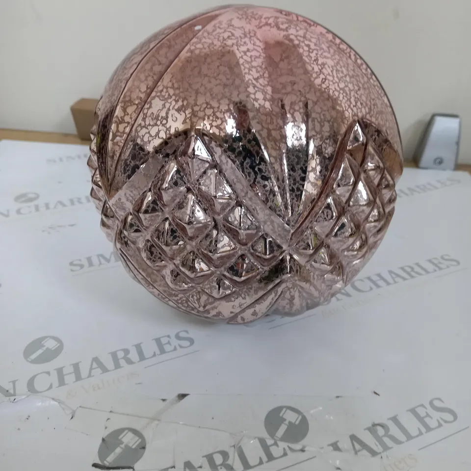 ALISON CORK ROTATING LIGHT MERCURY CUT GLASS DECORATION