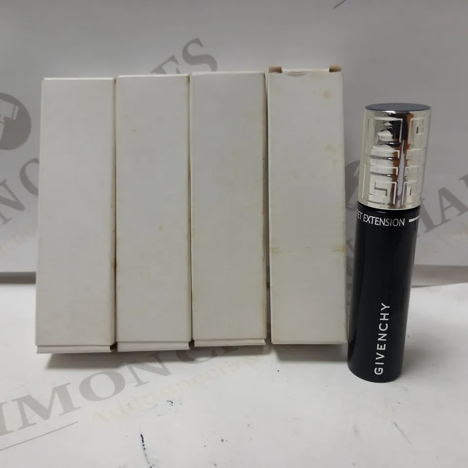 LOT OF 4 GIVENCHY PHENOMEN'EYES EFFET EXTENSION LENGTHENING MASCARA - 3 EXTENSION BLUE 