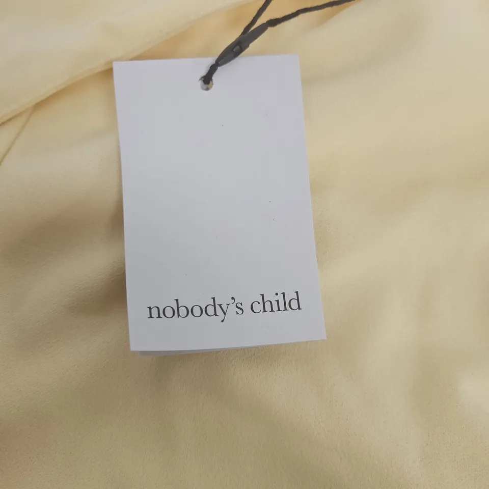 NOBODY'S CHILD BUTTER YELLOW AMIE HALTER NECK MIDI DRESS – UK 12 (EU 40, USA 8)