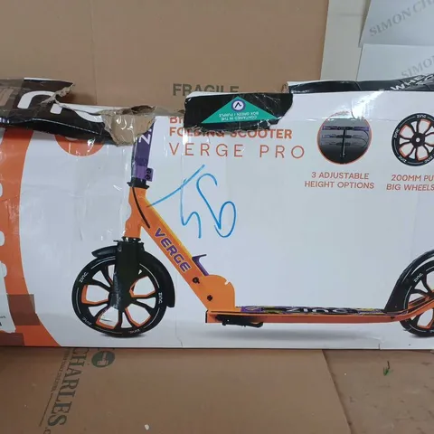 BOXED ZINC BIG WHEELED FOLDING SCOOTER VERGE PRO 