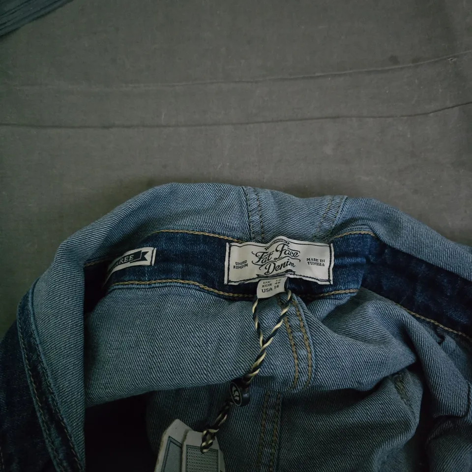 FAT FACE DENIM DUNGAREES – BLUE DENIM OVERALLS, UK 14 (US 14)