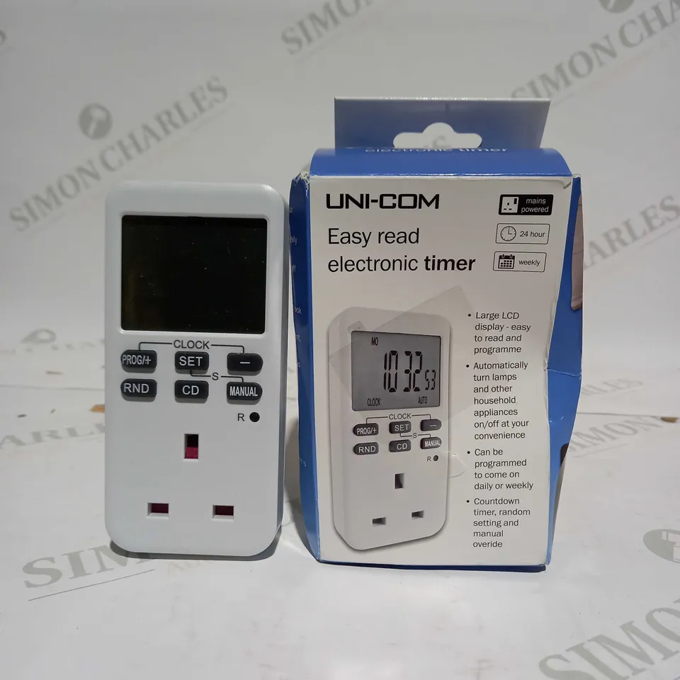 UNI-COM EASY READ DIGITAL ELECTRONIC TIMER SOCKET