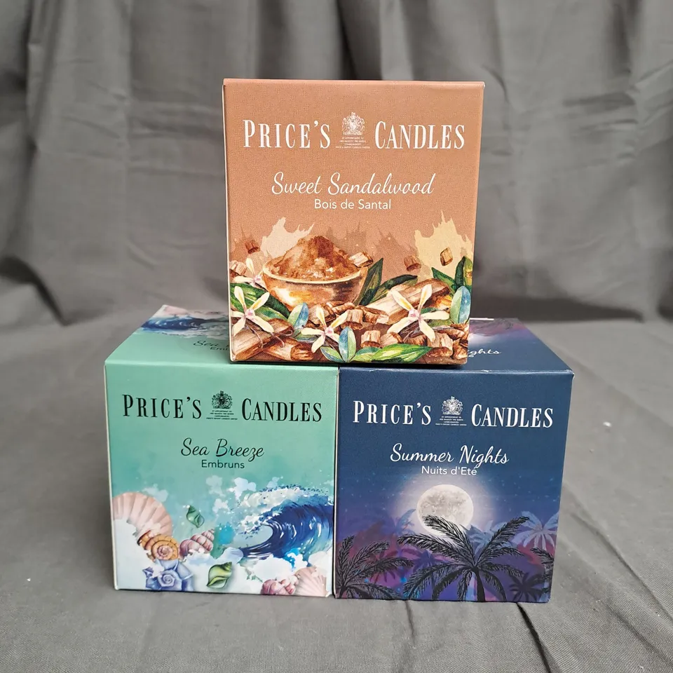 BOXED PRICE'S CANDLES SET OF 10 SUMMER JAR CANDLES IN GIFT BOXES