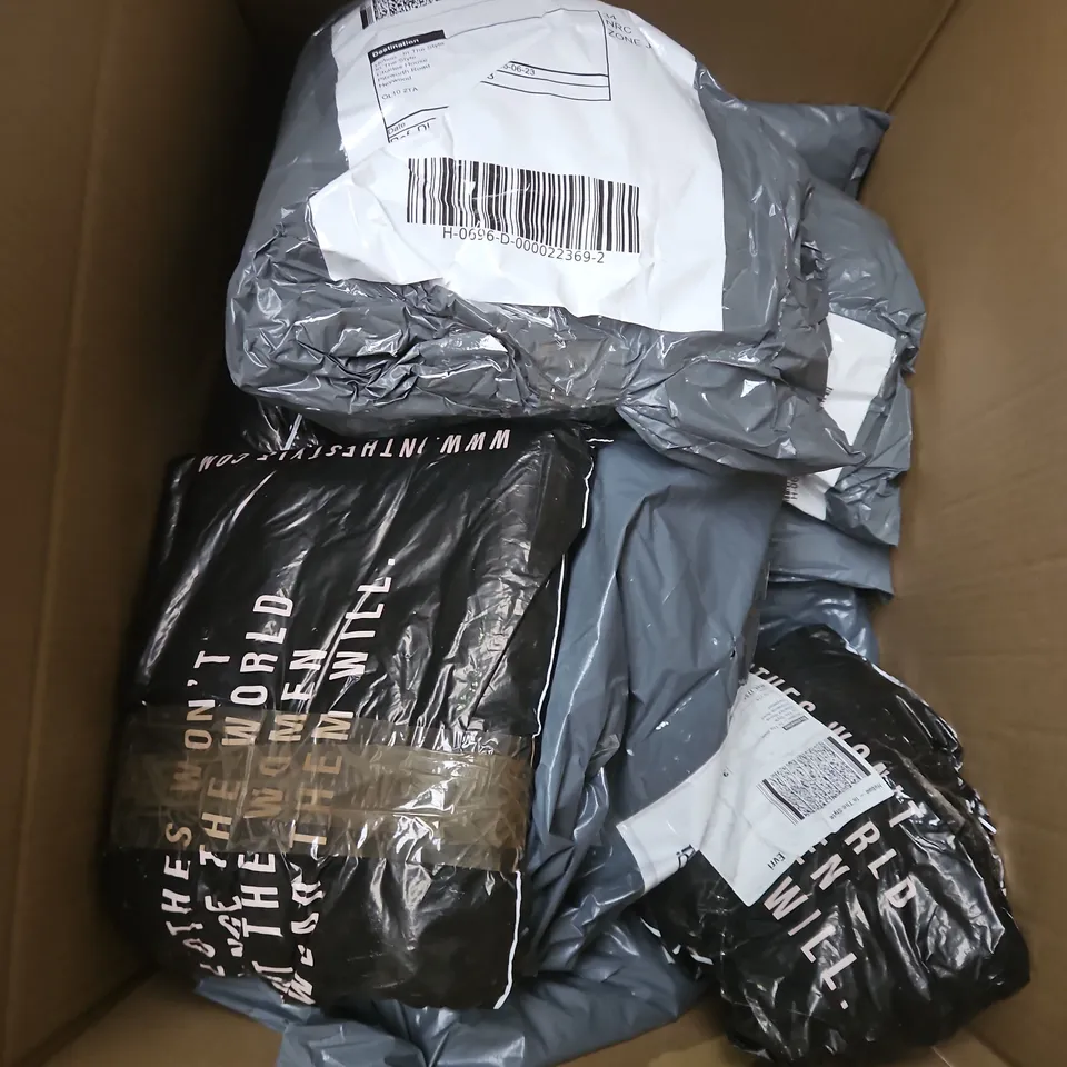 APPROXIMATELY 20 ASSORTED CLOTHING ITEMS IN VARIOUS STYLES AND SIZES 