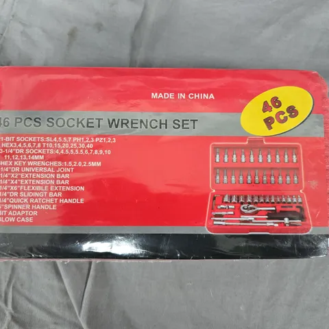 46-Piece Socket Wrench Set – Red Box, Made in China