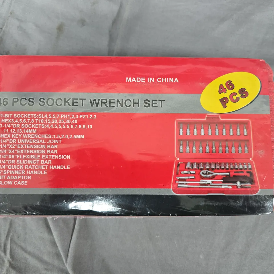 46-Piece Socket Wrench Set – Red Box, Made in China