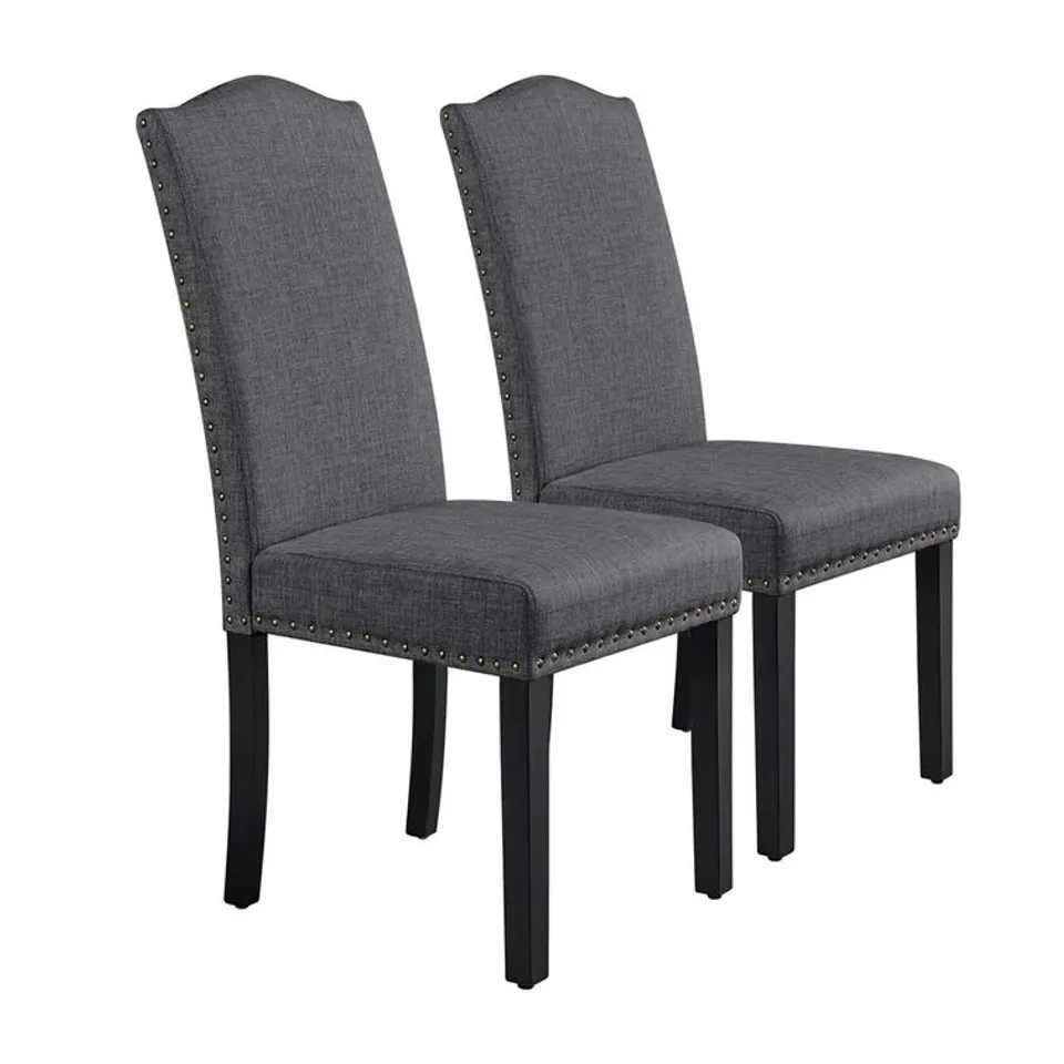 BOXED MADISYN FABRIC SIDE CHAIR IN GREY - SET OF 2 (1 BOX)