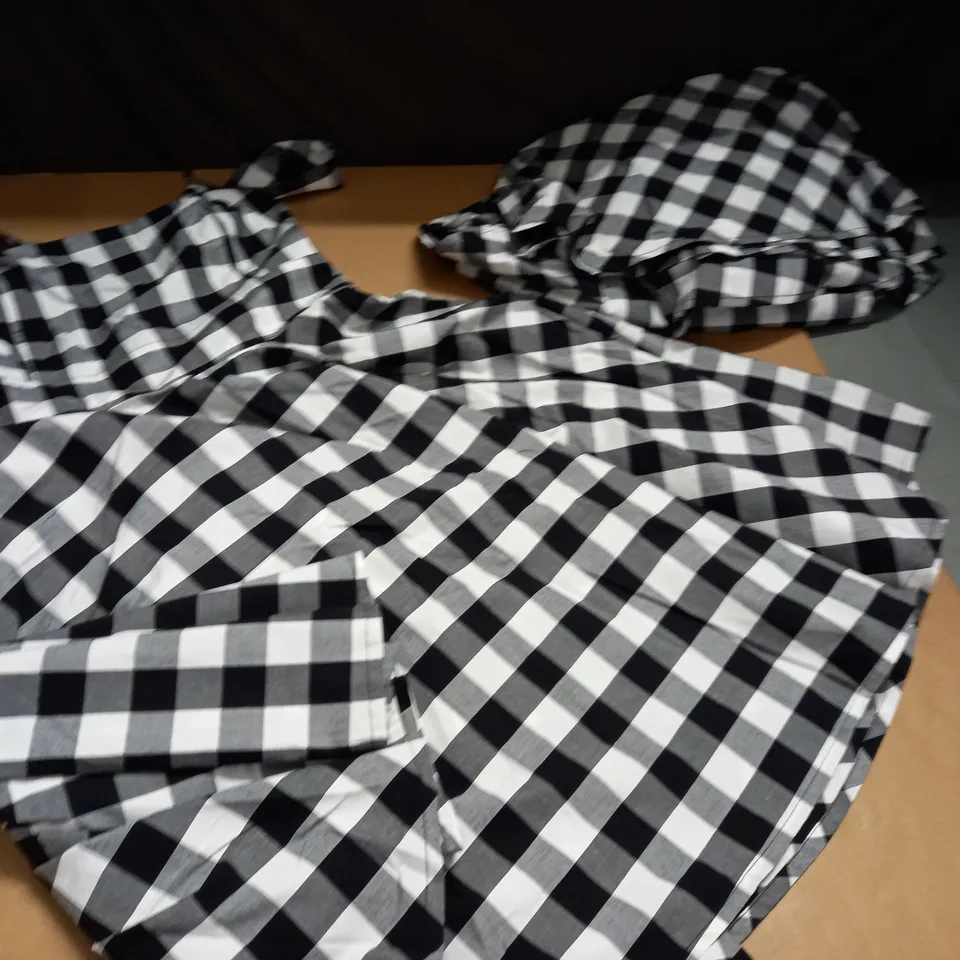 LOT OF 3 HELL BUNNY BLACK/WHITE CHECK DRESSES - VARIOUS SIZES