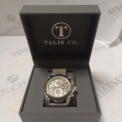 MENS TALIS CO T8120 WATCH β CHRONOGRAPH MOVEMENT β STAINLESS STEEEL STRAP β LIMITED EDITION MODEL