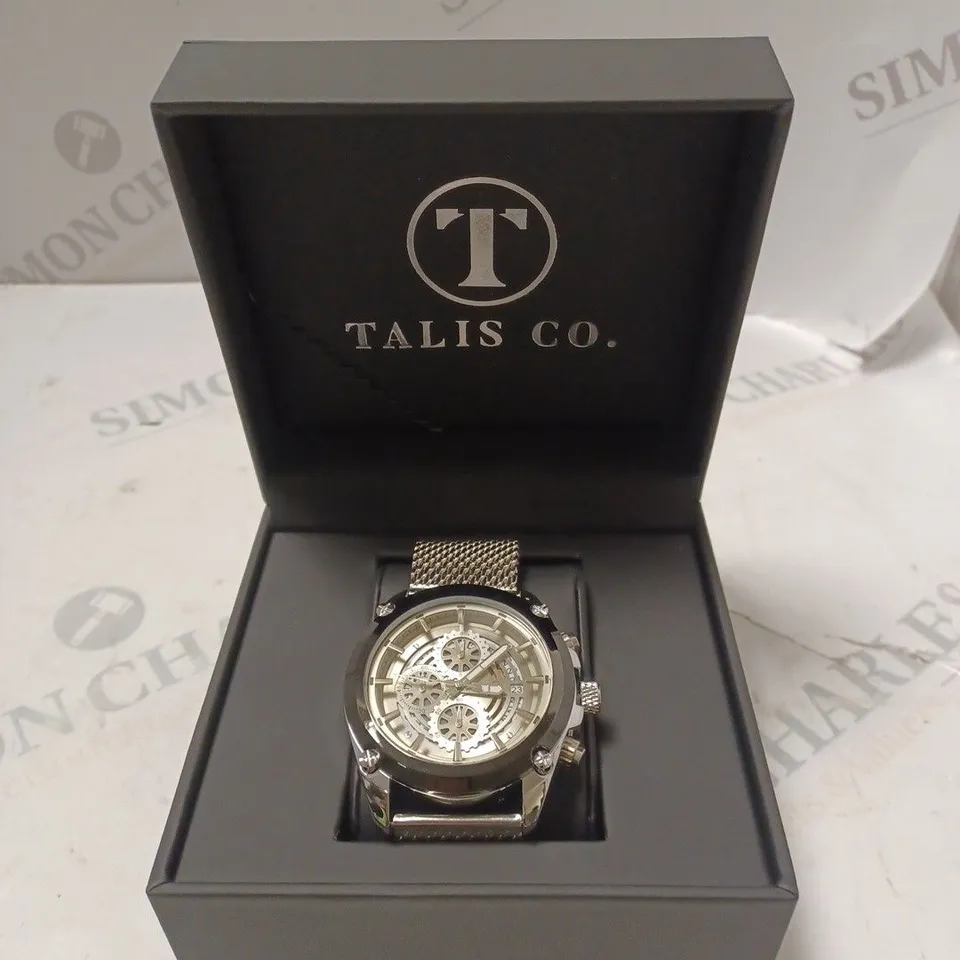 MENS TALIS CO T8120 WATCH – CHRONOGRAPH MOVEMENT – STAINLESS STEEEL STRAP – LIMITED EDITION MODEL