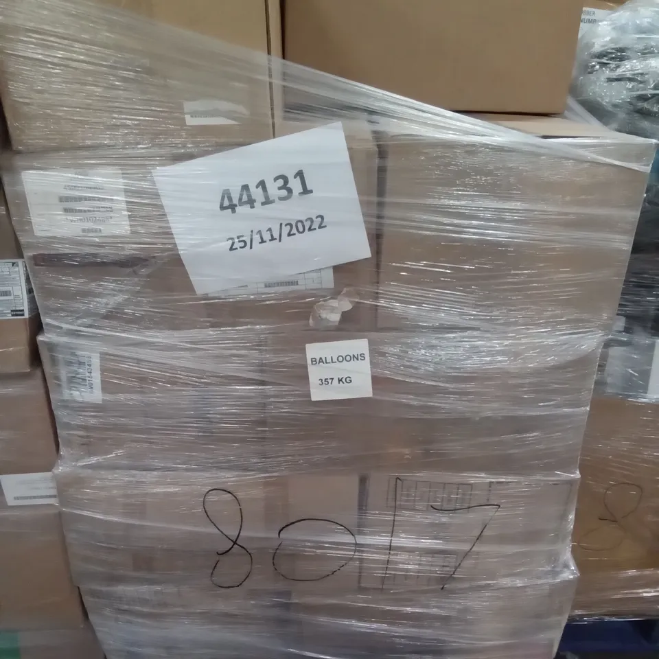 PALLET OF APPROXIMATELY 25 BOXES OF BALLOONS AND PARTY ACCESSORIES 